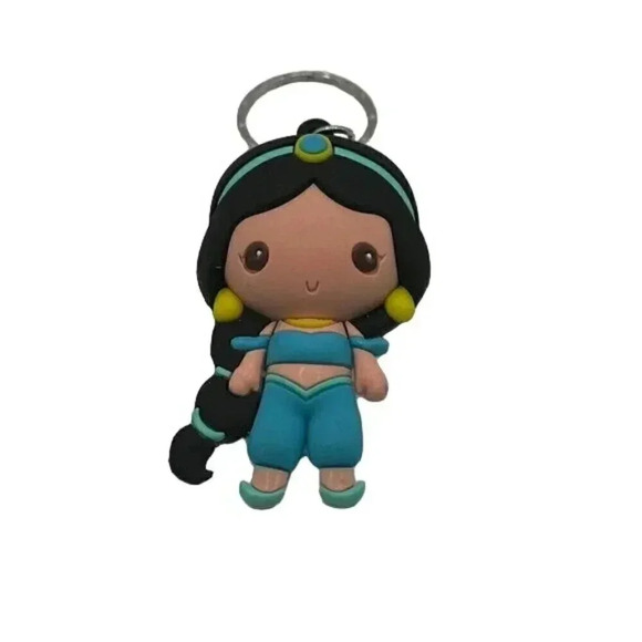 Disney Princess Jasmine Cuties Keychain Bag Charm Key fob EUC - Picture 1 of 4